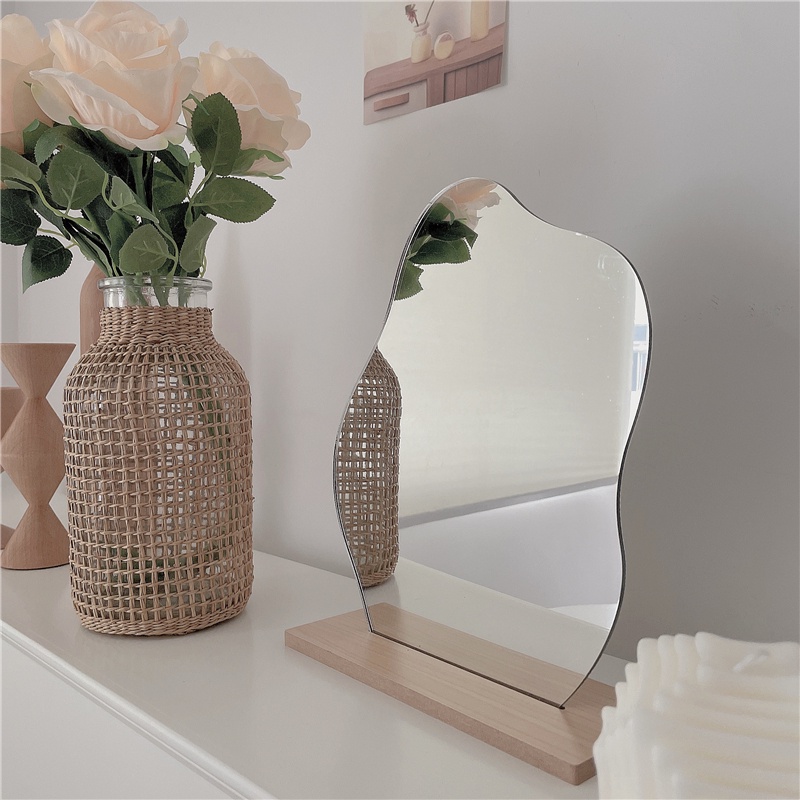 Gương để bàn bằng gỗ decor bàn học bàn trang điểm xinh xắn Cute.home