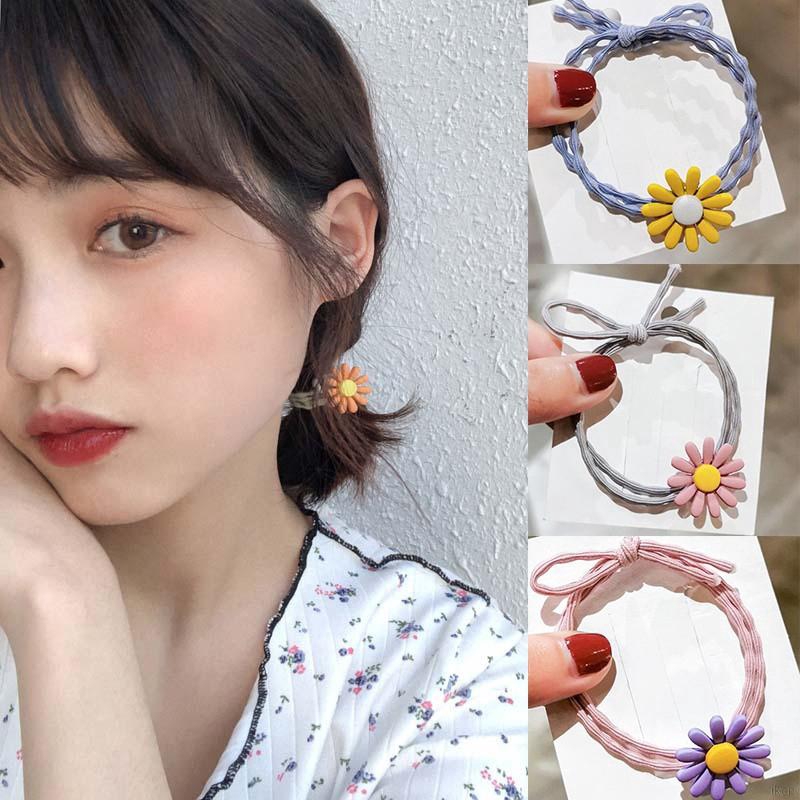 Dây Buộc Tóc Co Dãn Trang Trí Hoa Cúc Xinh Xắn Cho Nữ