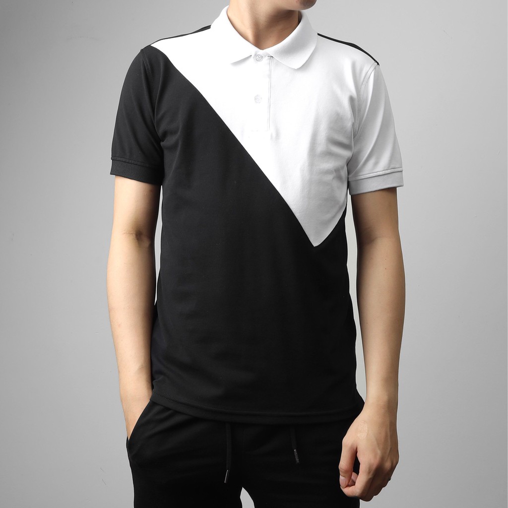 Áo thun polo nam phối chéo vải cotton Dilano APD03 | BigBuy360 - bigbuy360.vn