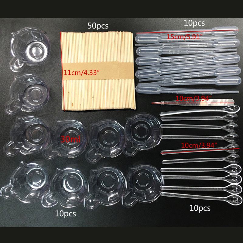 SIY Kit ly nhựa đong+nhíp+que khuấy bằng gỗ+muỗng đúc epoxy resin