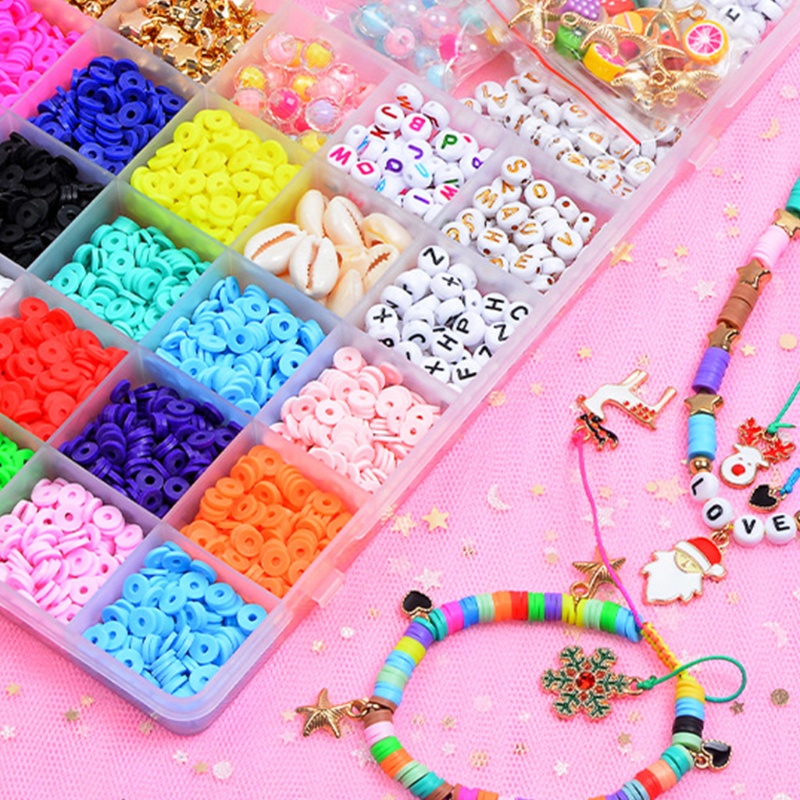 Hạt Đất Sét Tròn Phẳng Mềm Thời Trang DIY