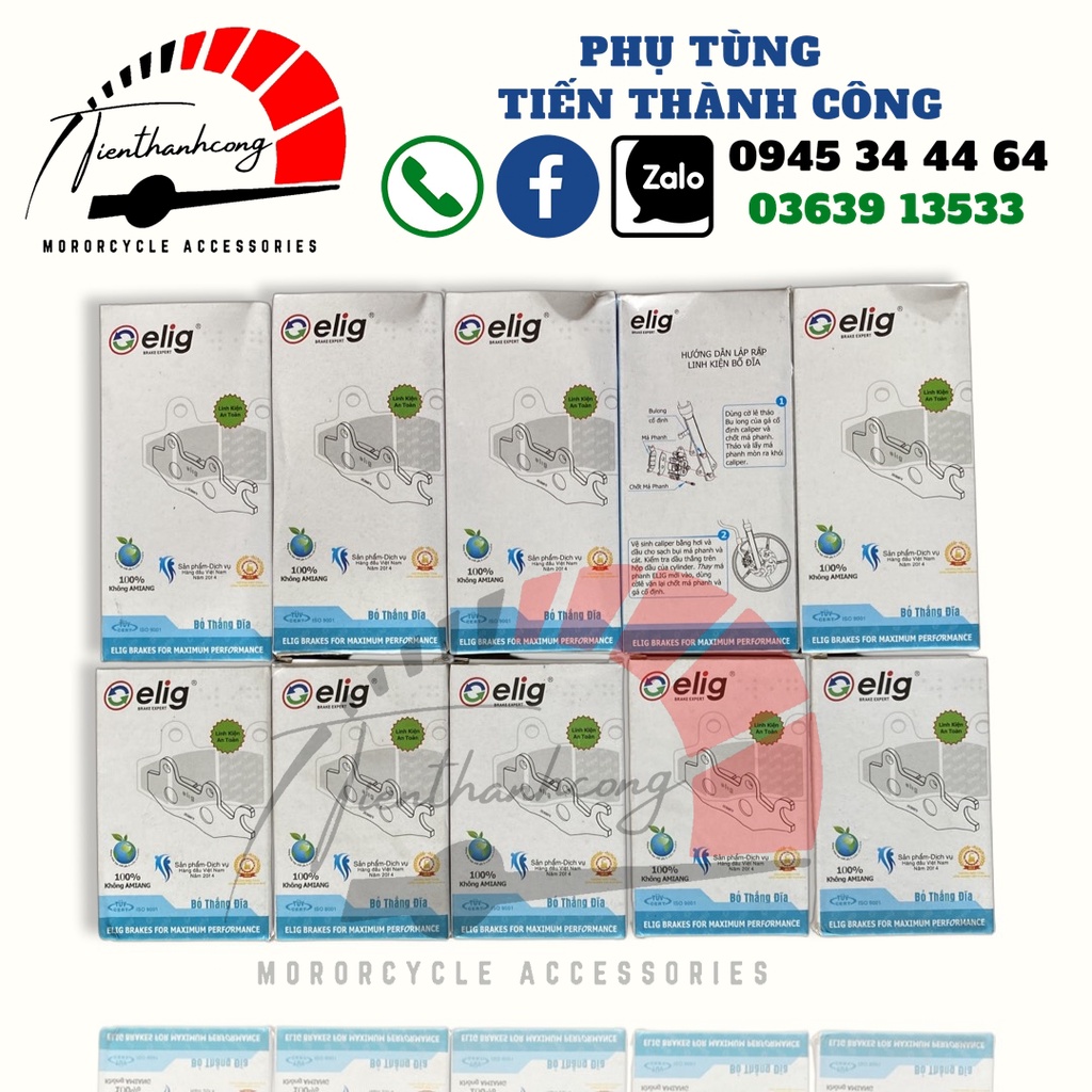 Bố thắng đĩa SH125i, SH150i, SH300i hiệu Elig Trước + sau/ Má phanh SH125i, SH150i, SH300i hiệu Elig trước + sau