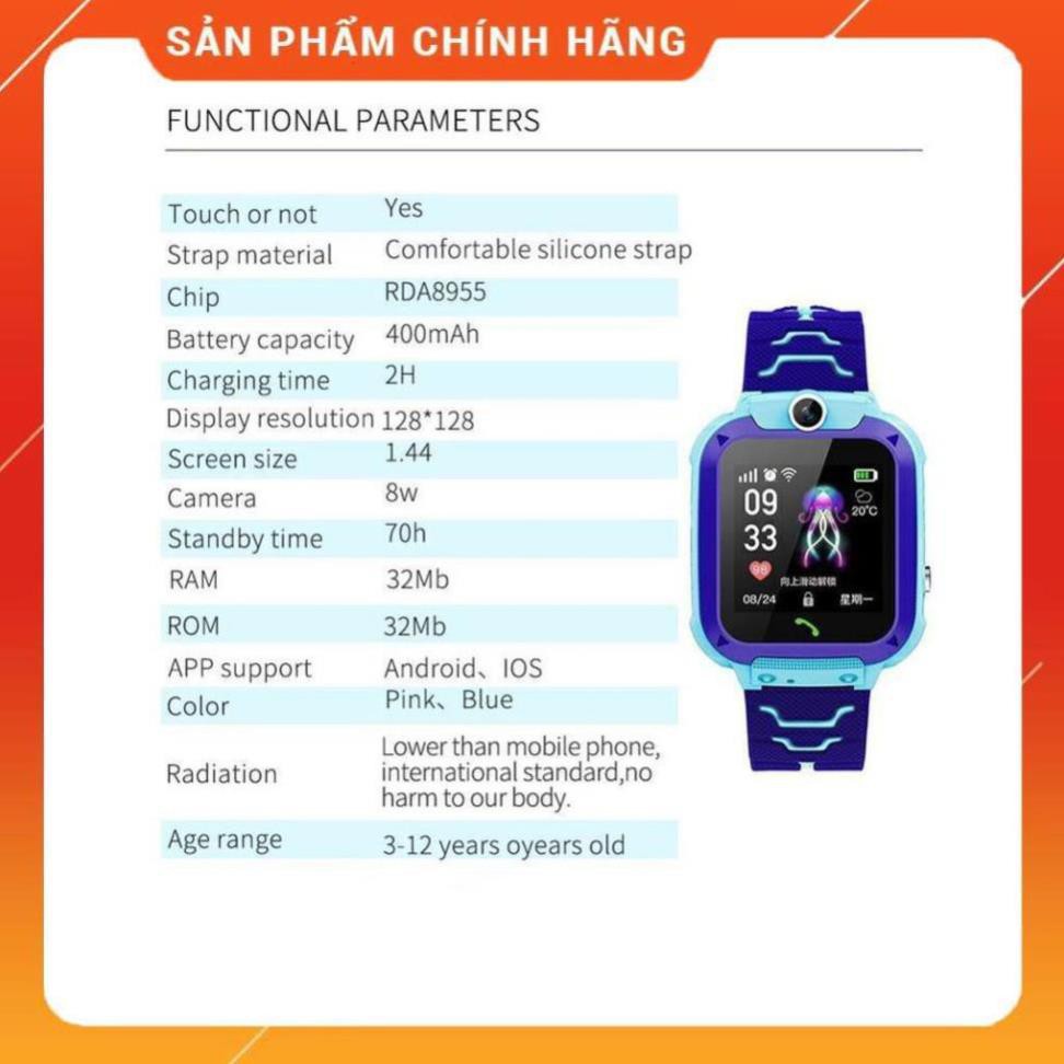 [Chính Hãng]  Đồng Hồ Thông Minh Q12 dành cho trẻ em, Chống nước IP67,  Định Vị LBS, Gọi SOS khẩn cấp