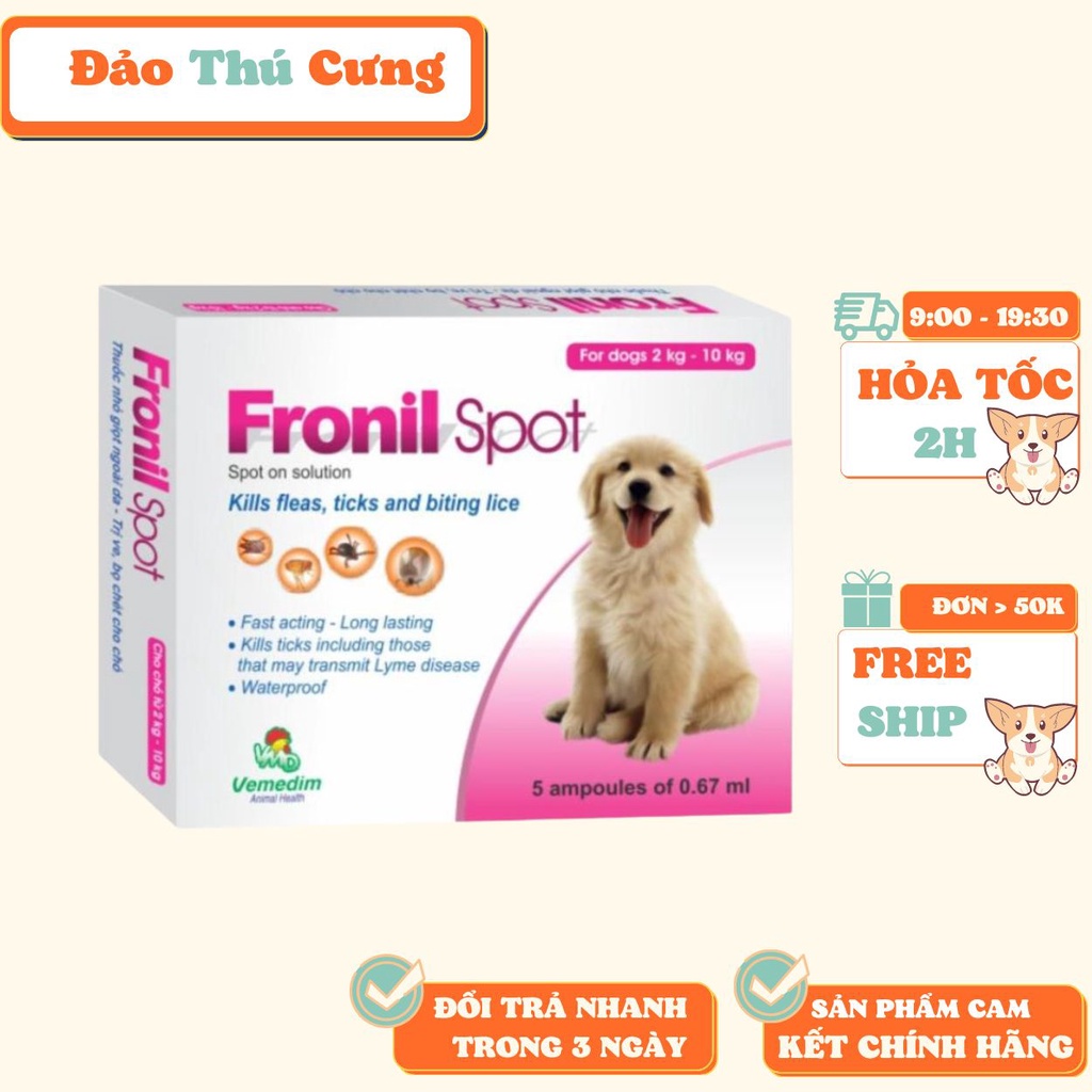 Thuốc Nhỏ Gáy Đặc Trị Ve Rận Fronil Spot Cho Chó