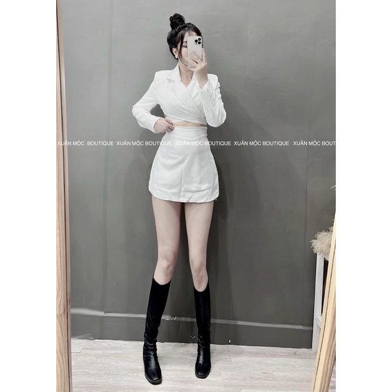 Bigsize Sét vest croptop chéo ngực thắt dây 50-90kg