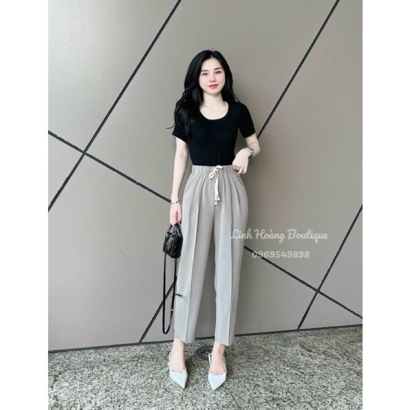 Quần Baggy Ruby Lưng Chun Dây Rút Dáng Đứng