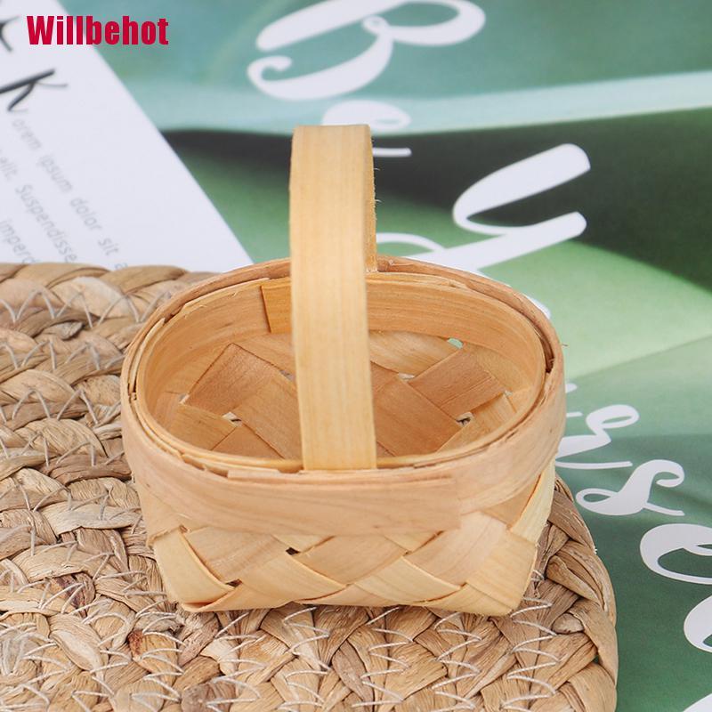 Giỏ Đan Mây mini Dễ Thương Dành Cho Nhà Búp Bê