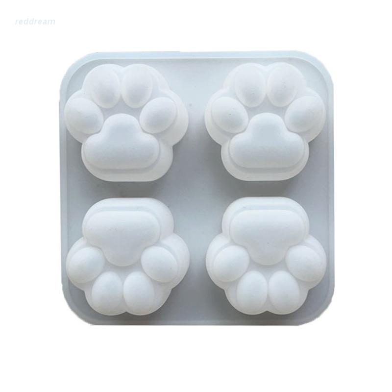 Khuôn silicone làm mặt dây chuyền hình chân mèo