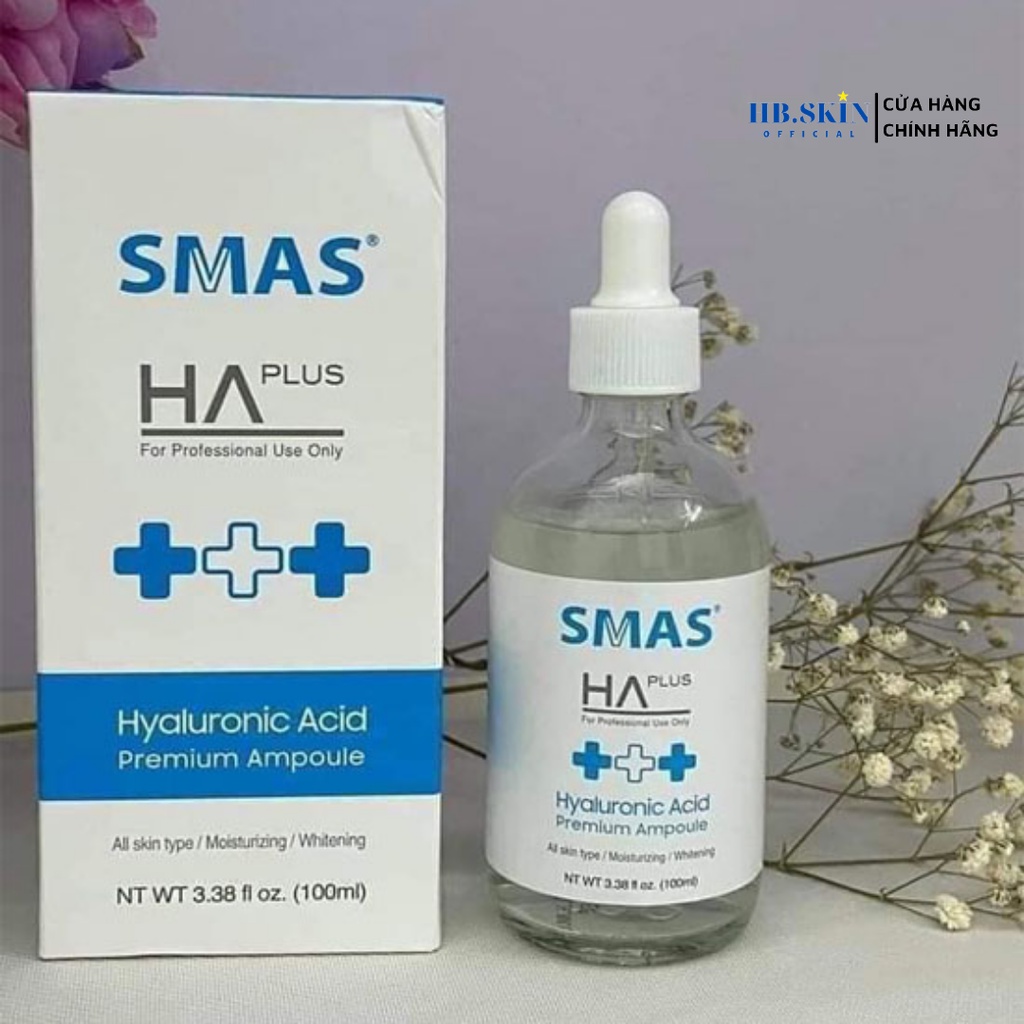 Serum HA Plus SMAS Hyaluronic Acid Premium Ampoule 100ml, Serum cấp ẩm và làm sáng da