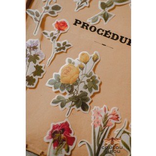  STICKER HOA CỔ ĐIỂN lớn 60 tấm