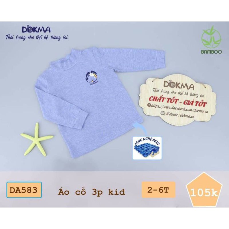 [Dokma] Áo cổ 3p Kid DA583 in hình thú