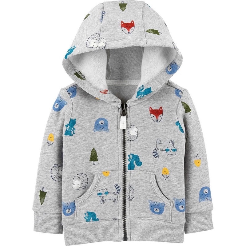 (Size Newborn) Áo khoác nỉ Car.ter's xuất dư cho bé sơ sinh (3-5kg)