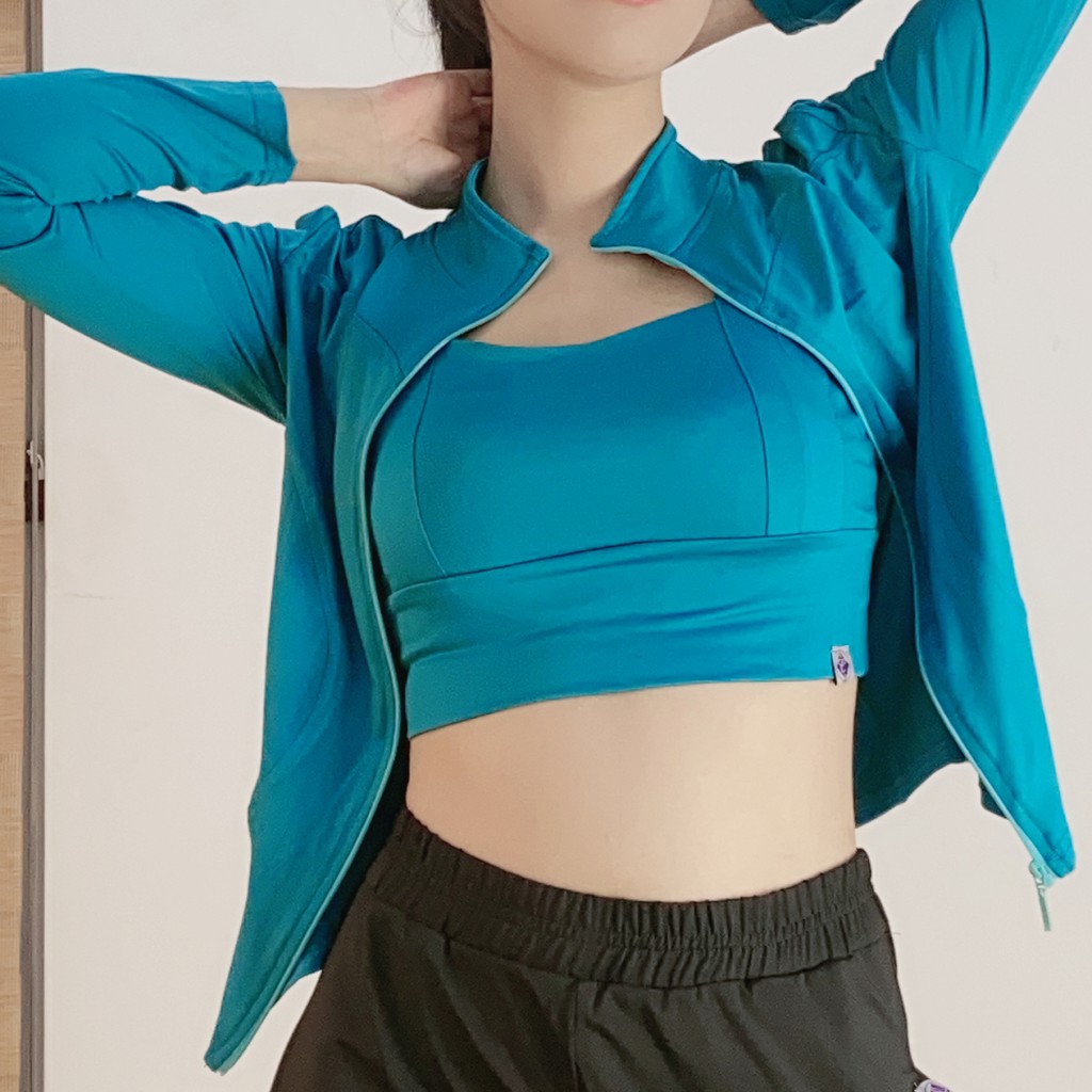 Áo Bra Co Dãn 4 Chiều Dáng Croptop - Áo Ngực Áo Tập Gym Thể Thao
