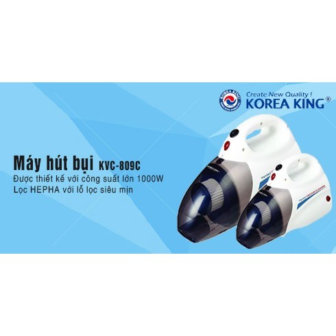 Máy hút bụi cầm tay Korea King KVC-809C (Trắng)