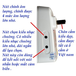 Thiết bị báo khách không dây Kawasan DB668/DB668B