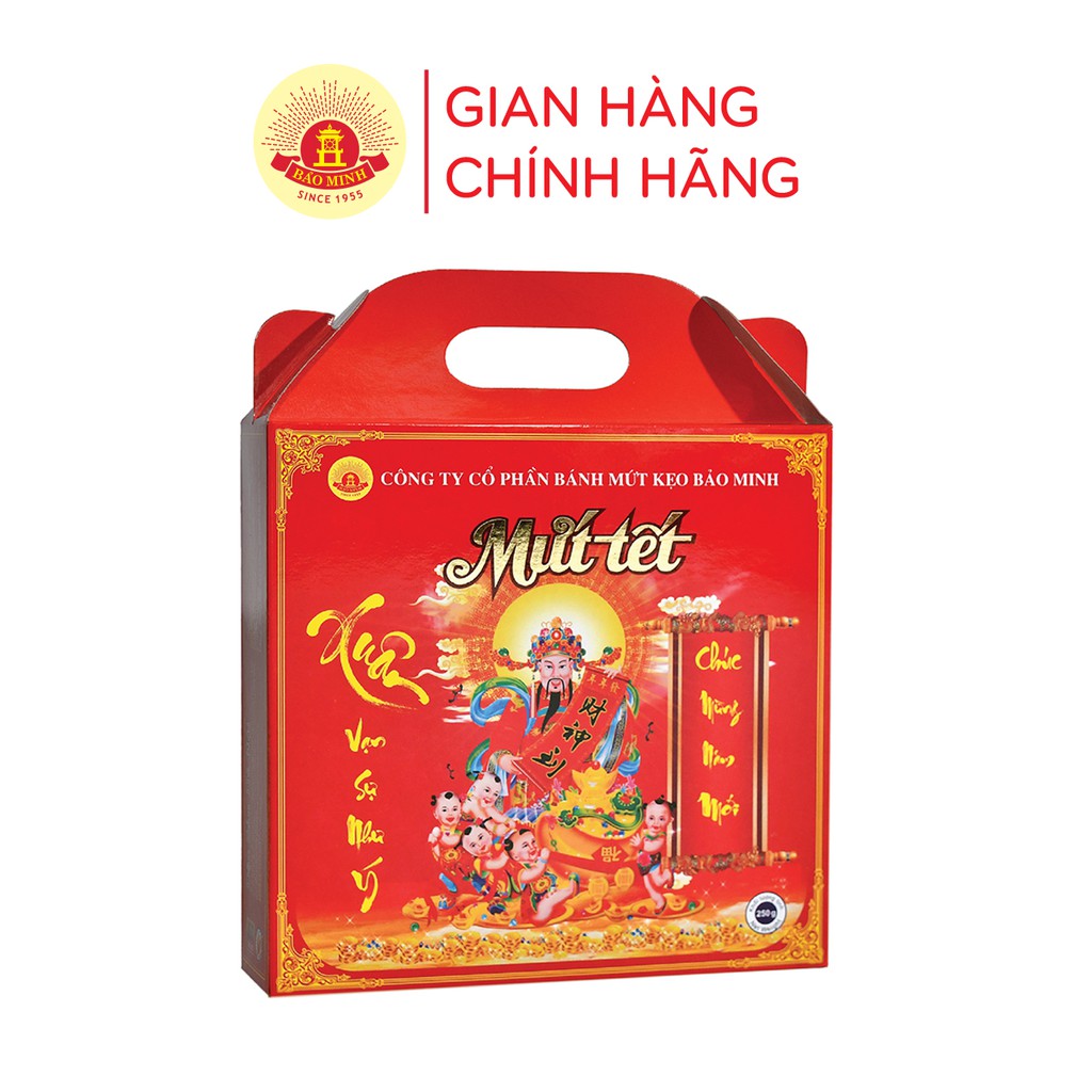 Mứt Tết thập cẩm hộp quai xách Bảo Minh truyền thống 250g