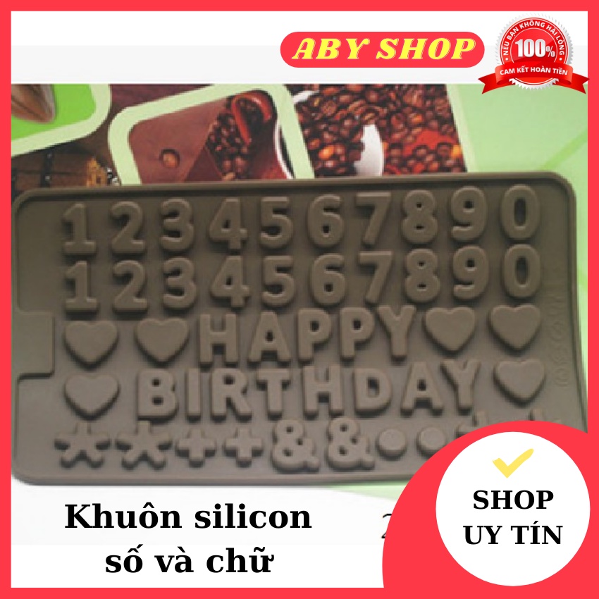 Khuôn silicon số và chữ ⚡ SIÊU BỀN ⚡ khuôn làm thạch, rau câu, socola tạo hình số và chữ độc đáo lạ mắt