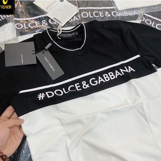 Áo Thun Nam, Áo Phông Nam Cổ Tròn T shirt Dolce Gabbana off white👉UNISEX Vải 100% Cotton Co Giãn Form Regular