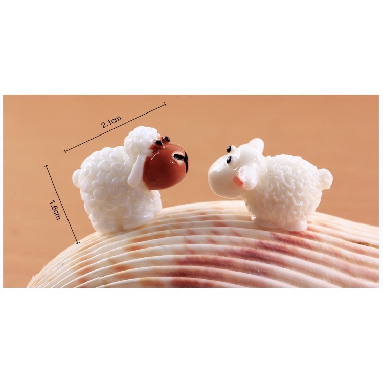 Charm (C71) slime/ Dụng Cụ Charm Trang Trí [Ko Keo &amp; Nút] Hình bé cừu (1.6x2.1 cm)