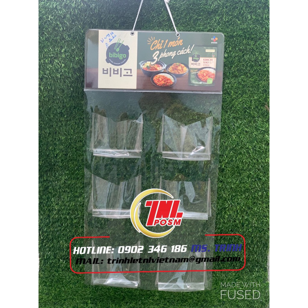 Vỉ treo bọc nhựa, hanger bọc nhựa, hanger túi nhựa PVC, Hanger quảng cáo, hanger posm