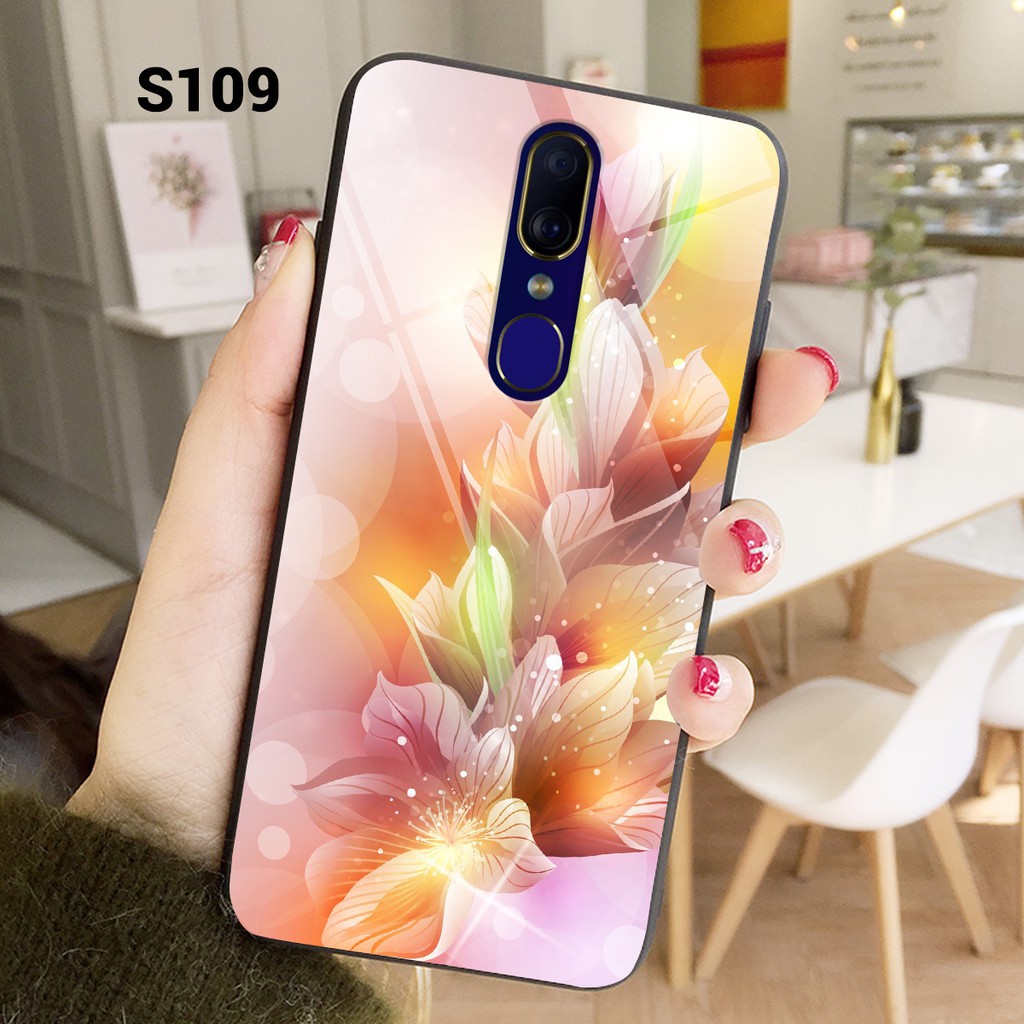 [HOT] Ốp lưng kính cường lực dành cho Oppo F11 - F11 PRO in hính hoa lá