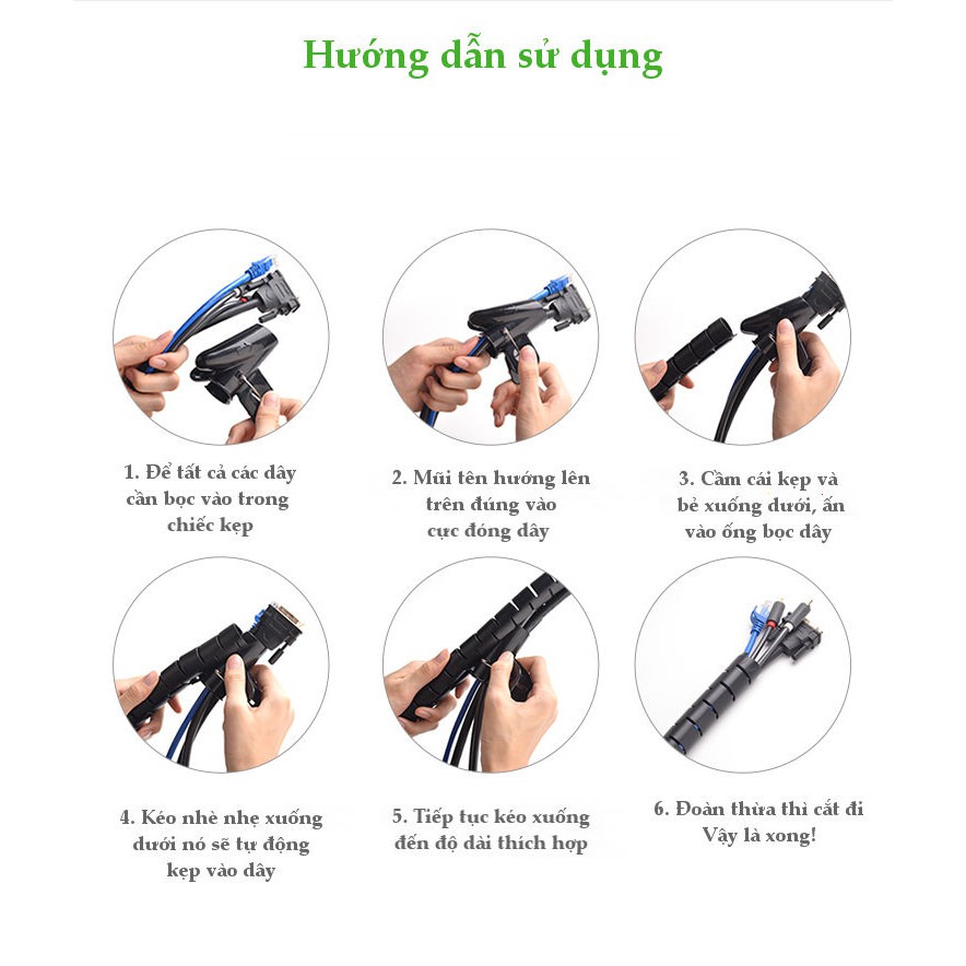 Dây dạng ống xoắn PE bảo vệ các loại dây cáp dài 1.5m UGREEN LP121 30818