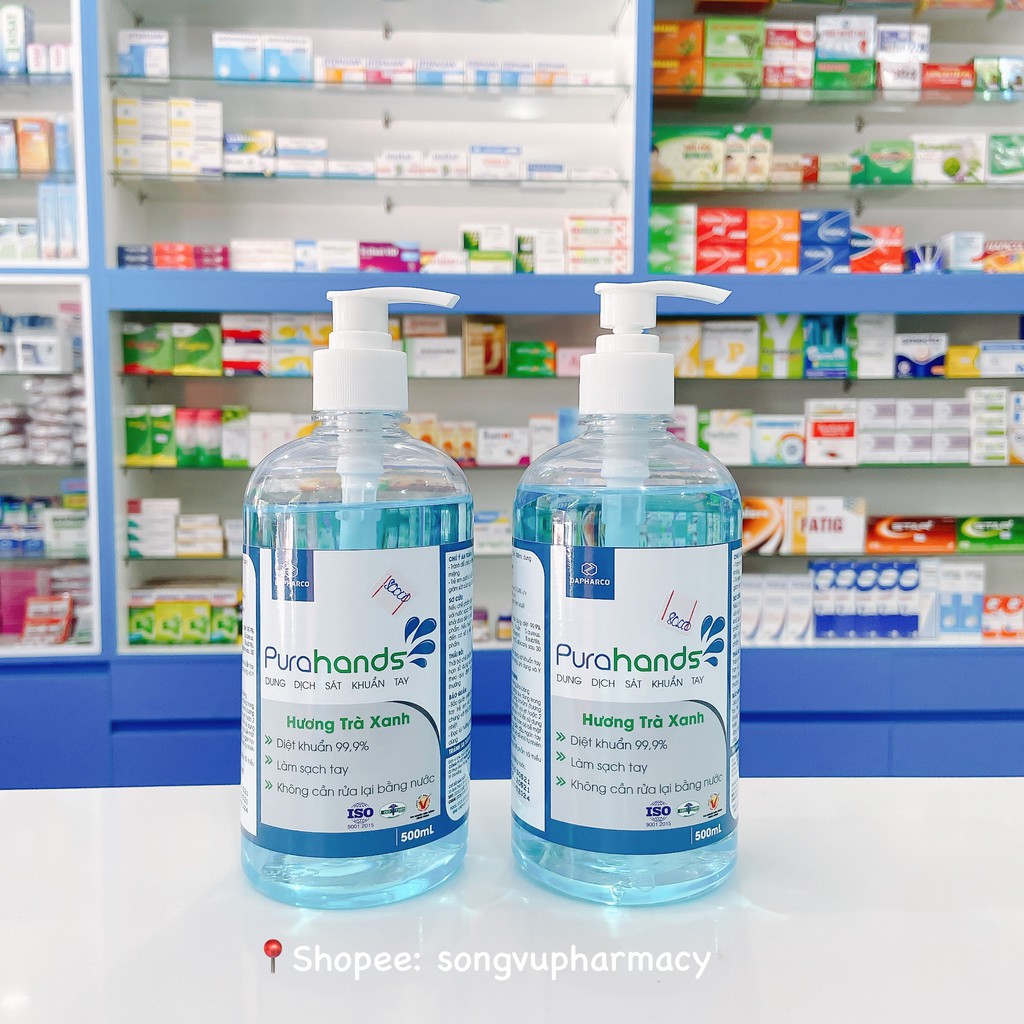 Dung dịch sát khuẩn tay Purahands - Hương trà xanh