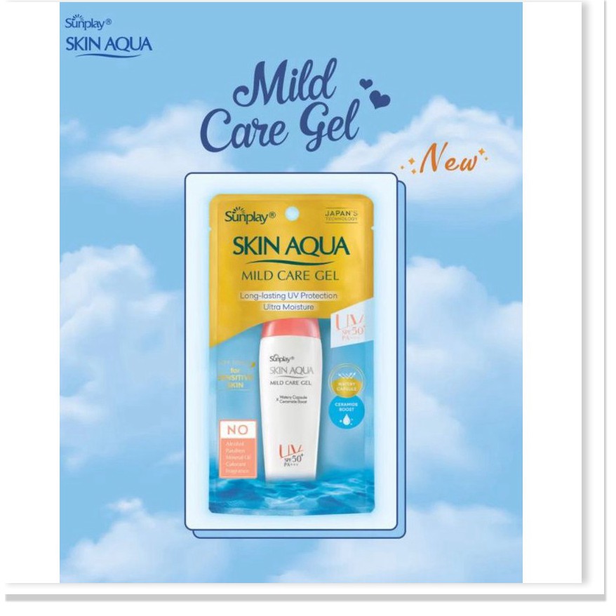 [Mã giảm giá] [Khuyến mãi Mỹ phẩm chính hãng] Kem Chống Nắng Dành Cho Da Nhạy Cảm Sunplay Skin Aqua Mild Care Gel SPF50