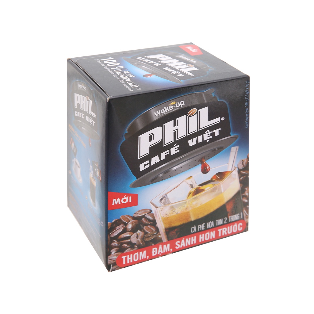 Cà phê hòa tan Phil Cafe Việt 2 in 1 240g (15 gói x 16g)