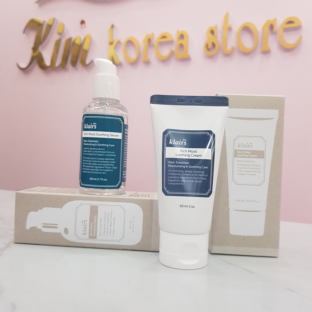 Serum - Kem dưỡng cấp ẩm sáng da Klairs Rich moist soothing