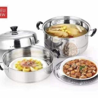 Nồi hấp inox 3 tầng