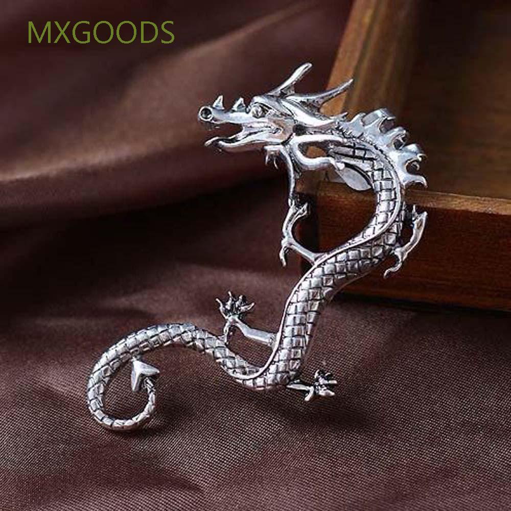 Khuyên Tai Kẹp Vành Tai Trái Hình Rồng Bằng Hợp Kim Nhiều Màu Thời Trang Cổ Điển Cho Nam Và Nữ