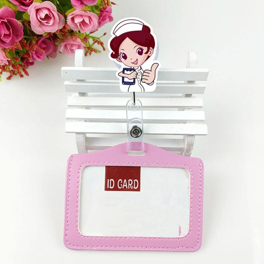 PRESTON 1 Kẹp Giữ Thẻ Tên Họa Tiết Hoạt Hình Dễ Thương