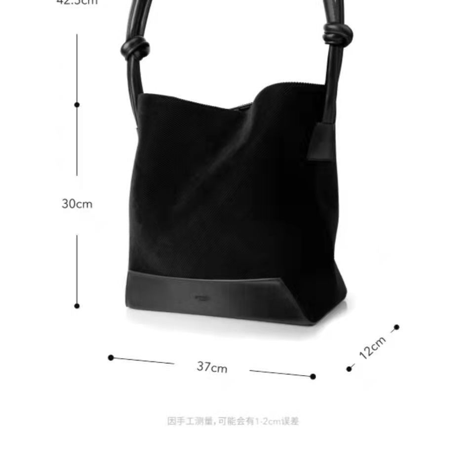 Túi Tote Đeo Chéo Vải Nhung Kẻ Cỡ Lớn Thời Trang Cho Nữ