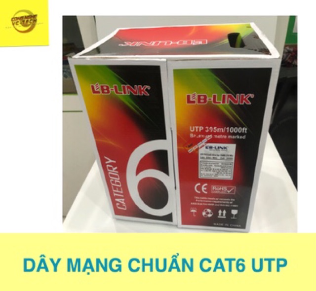 Cáp Mạng Lan CAT6 LBLINK UTP, Cuộn 305m chuẩn