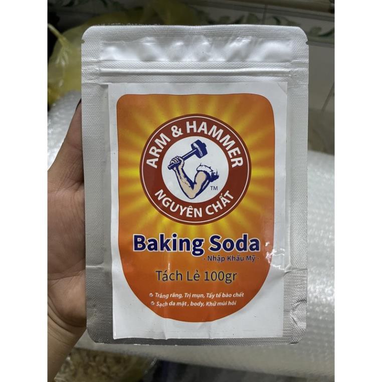 Banking Soda 100gr đánh trắng răng, làm bột nở, làm sáng vật dụng trong nhà