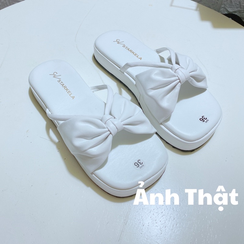 (Ảnh thật-Hàng sẵn)Dép lê nữ thắt nơ đe xuồng thời trang sắc màu.Ms:DÉP NƠ ĐẾ XUỒNG