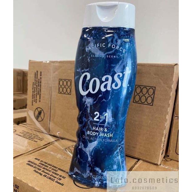 [Mã COS1901 hoàn 8% xu đơn 250K] [ 532ml / 946ml ] Tắm gội Coast cho nam