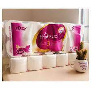 [Cân Nặng 1,5KG- 1,6Kg] Giấy Vệ Sinh Hà Nội Silk 10 Cuộn 3 Lớp. ĐTCA!