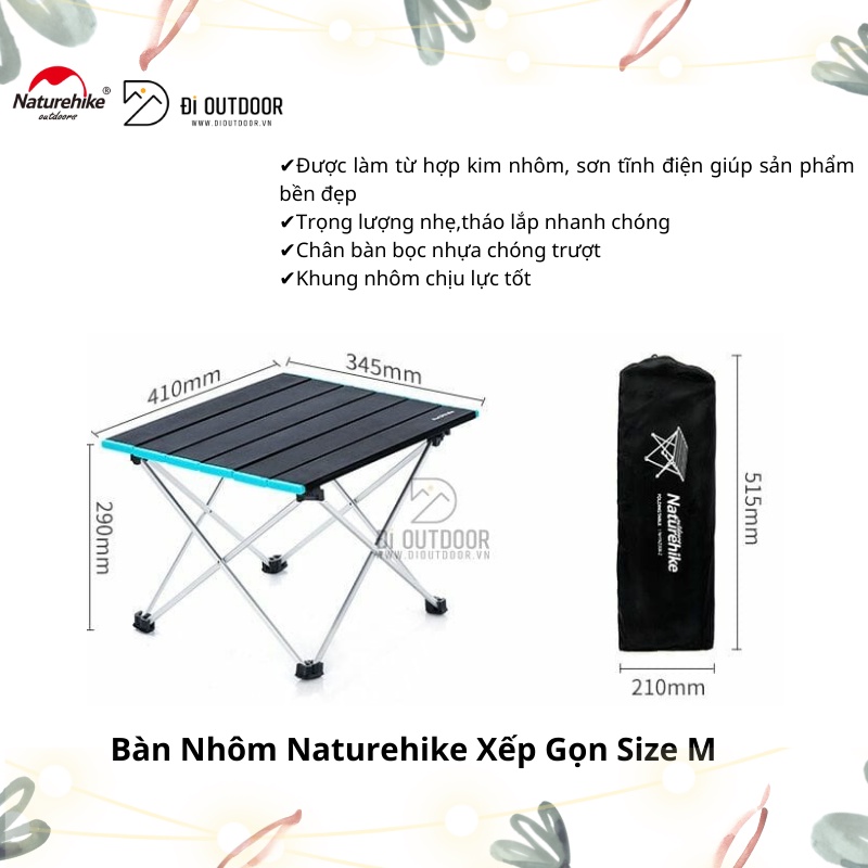 Bàn Nhôm Naturehike FT08 Xếp Gọn Size M – NH19Z008-Z