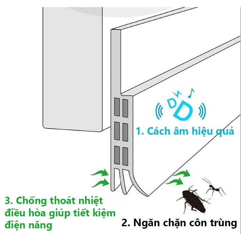 Ron dán chân cửa loại dày 5mm chống khói bui, côn trùng, tiếng ôn - KAPU