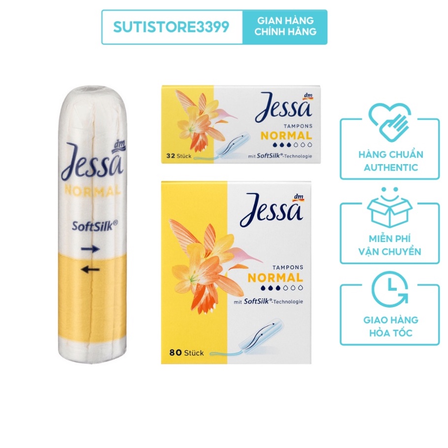 Tampon Jessa nội địa Đức đủ size date mới nhất - Băng vệ sinh dạng nút Tampons