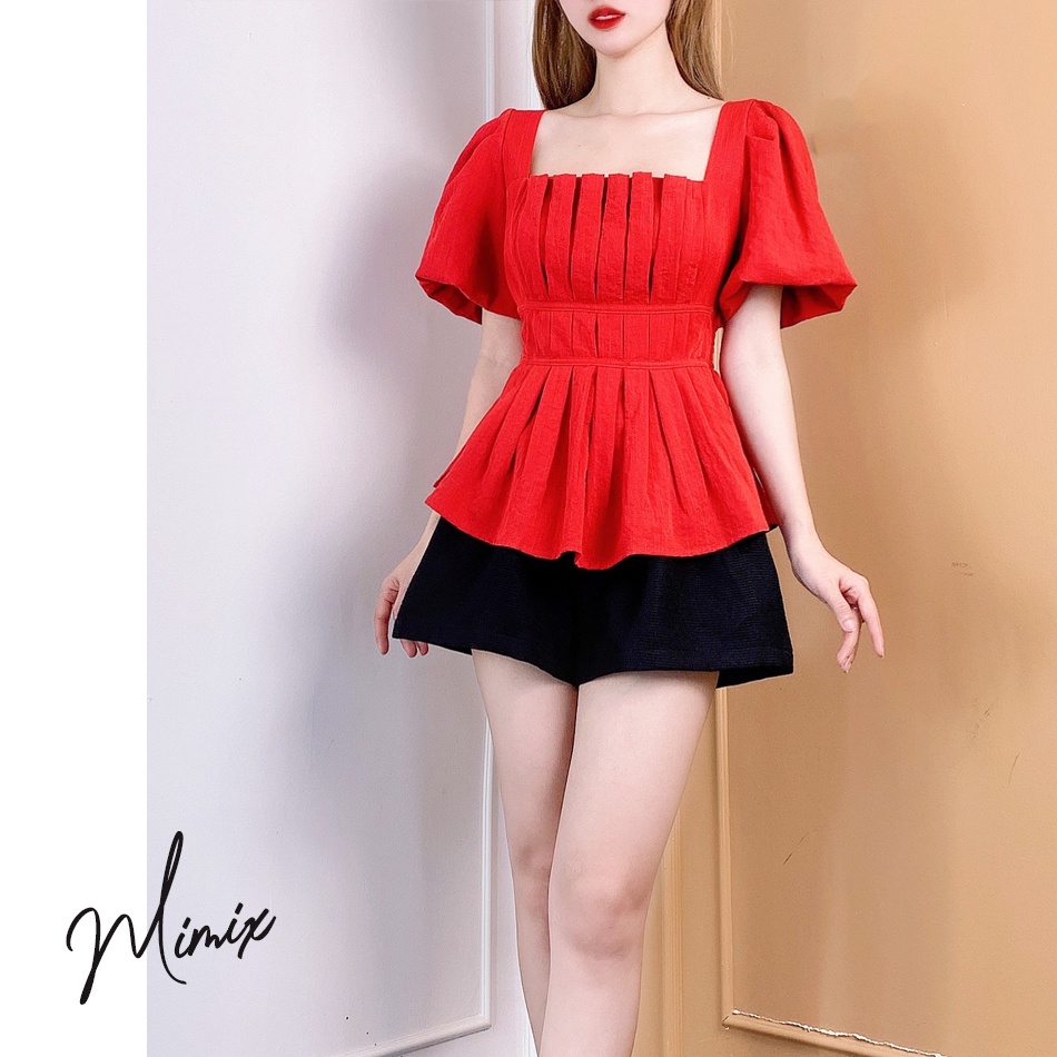 Áo peplum xếp ly ngực MIMIX CC0145