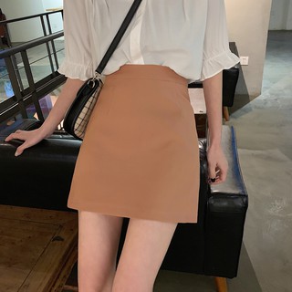 Thời trang mới phiên bản Hàn Quốc của váy chữ A giản dị màu trơn