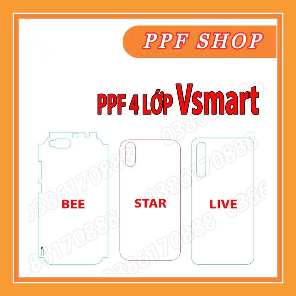 Dán lưng PPF 4 lớp chống va đập cho Vsmart BEE/STAR/LIVE