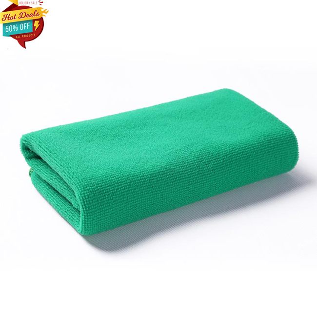 COD 25*25cm Car Wash Towel Soft Microfiber Fiber Buffing Fleece Car Wash Towel Absorbent Dry Cleaning Kit