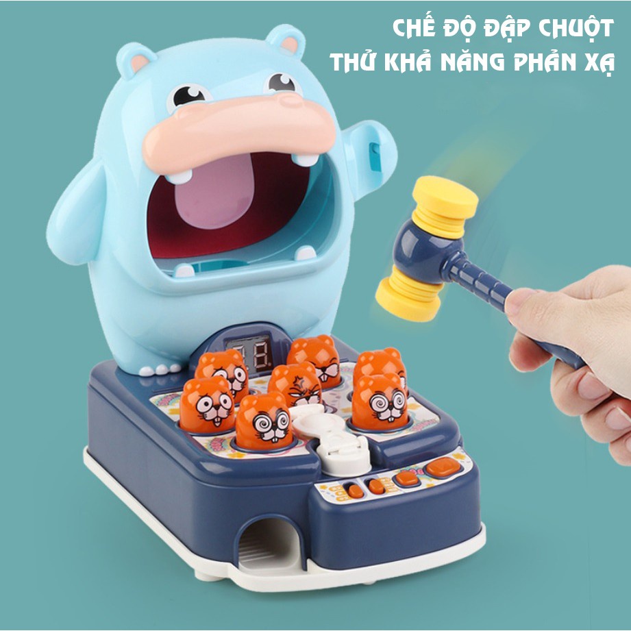 Đồ Chơi Bắn Bóng Đập Chuột Luyện Tư Duy Phản Xạ Cho Bé 4 Trong 1,Giáo Dục Sớm Trẻ Em 1- 3 Tuổi