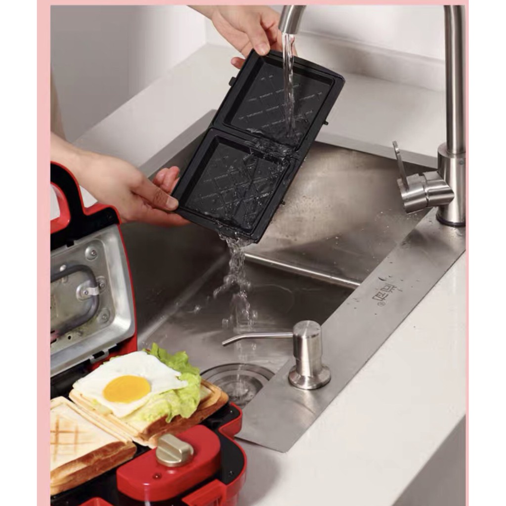 Máy Làm Bánh Mini Đa Năng/Nướng Bánh Mì Sandwich RAINBOW MAGIC Nhân Đôi Tiện Lợi Nhanh Chóng
