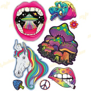 Sticker4Bike - Sticker Nấm Psilocybe 02 Phản Quang Siêu Đẹp