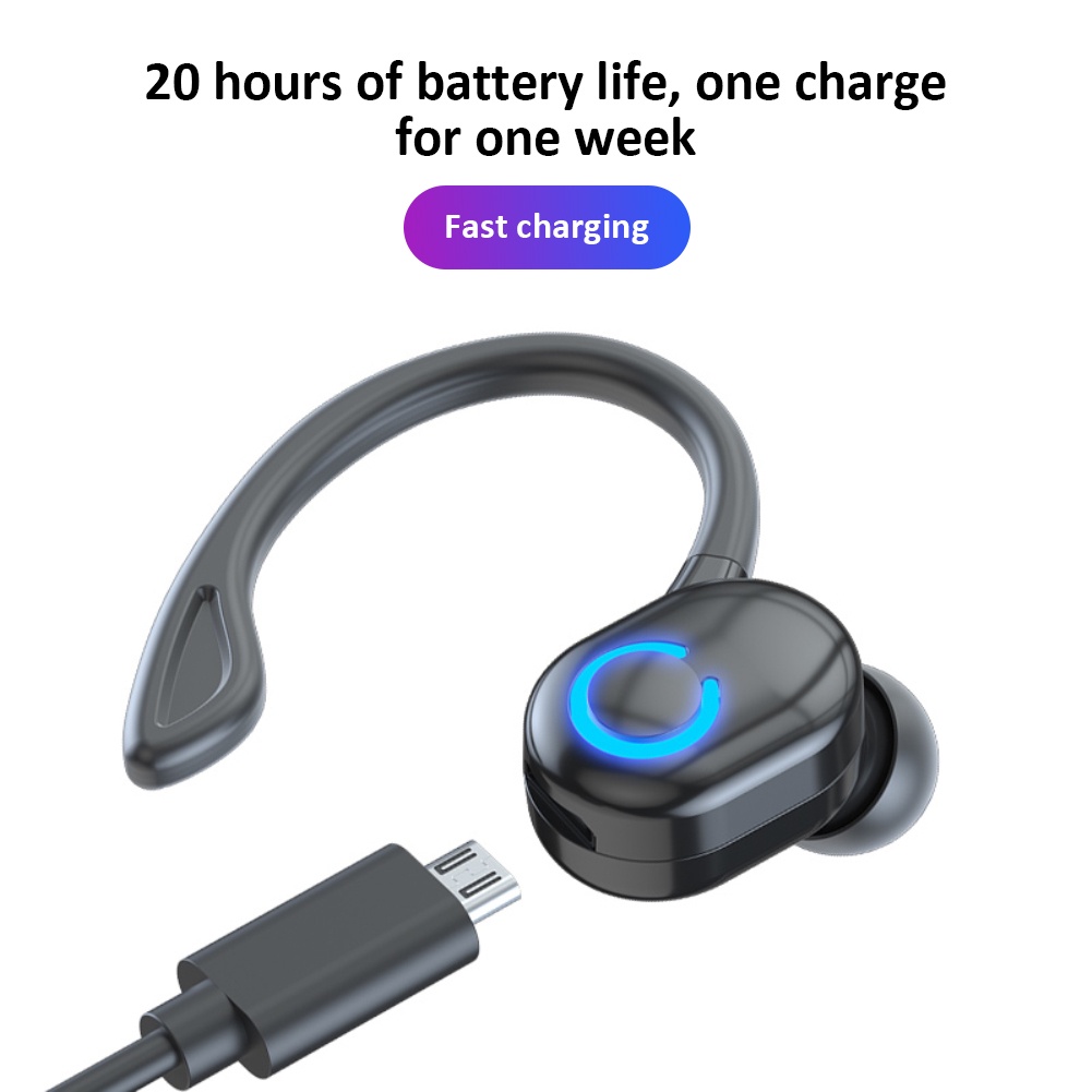 Tai nghe Bluetooth móc tai Tai nghe Tws Tai nghe không dây đơn Tai nghe thể thao Tai nghe thể thao Tai nghe Bluetooth Tai nghe không dâyW6 Tai nghe không dây cảm ứng âm thanh nổi Tai nghe đơn